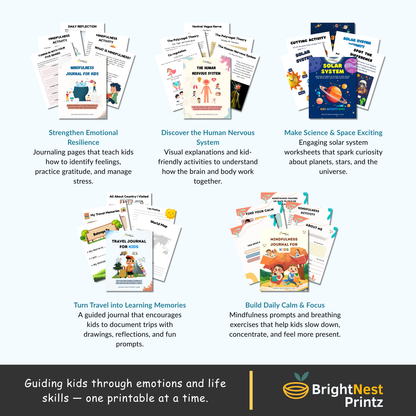 Kids life skills Bundle - (+15) Workbooks To Build Confidence, Emotions & Daily Habits
